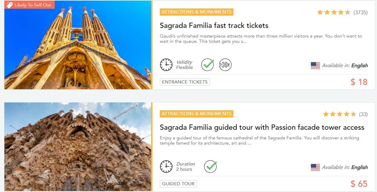 Sagrada Familia fast track tickets, Barcelona;