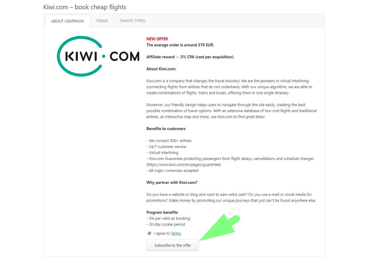 Kiwi.com affiliate program