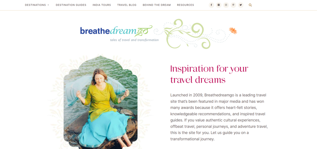 Breathdreamgo travel blog main page
