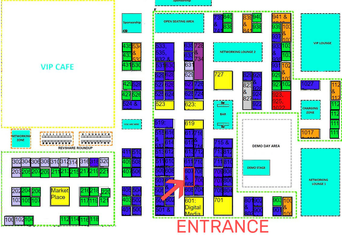 booth number 607 & 609