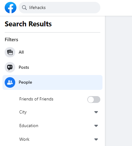 How to search on Facebook for people