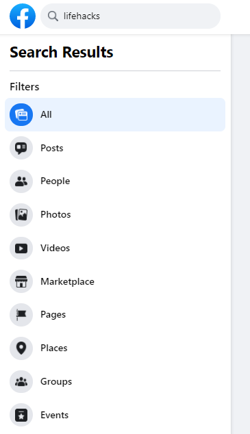 How to search on Facebook