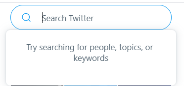 Search bar on Twitter