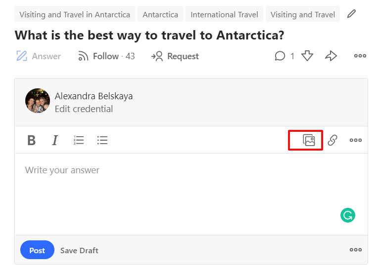 How to add images to Quora answers