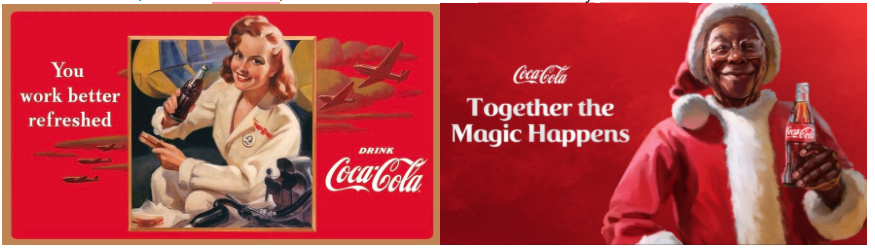 Coca Cola uses red across promotion channels