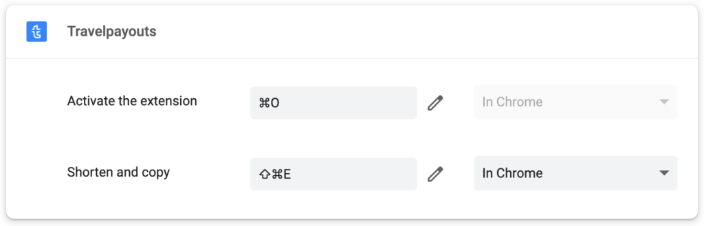 shortcuts for travelpayouts extension