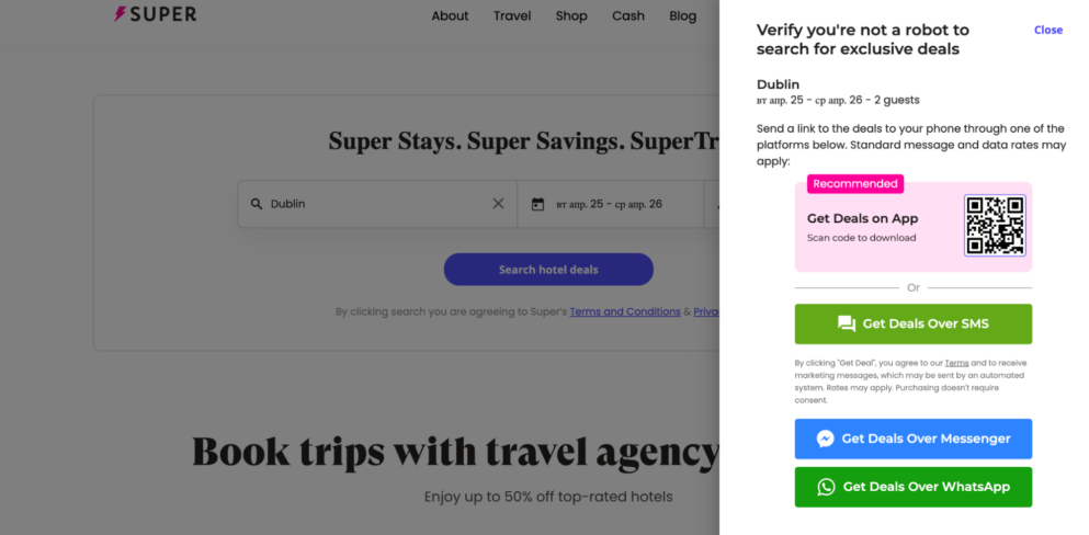 super travel login