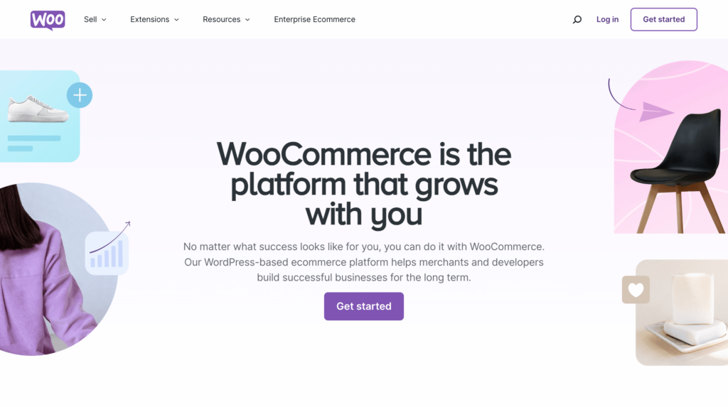 Homepage of WooCommerce