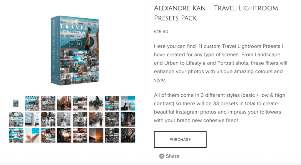 Travel Lightroom Presets Pack from Alexdandre Kan