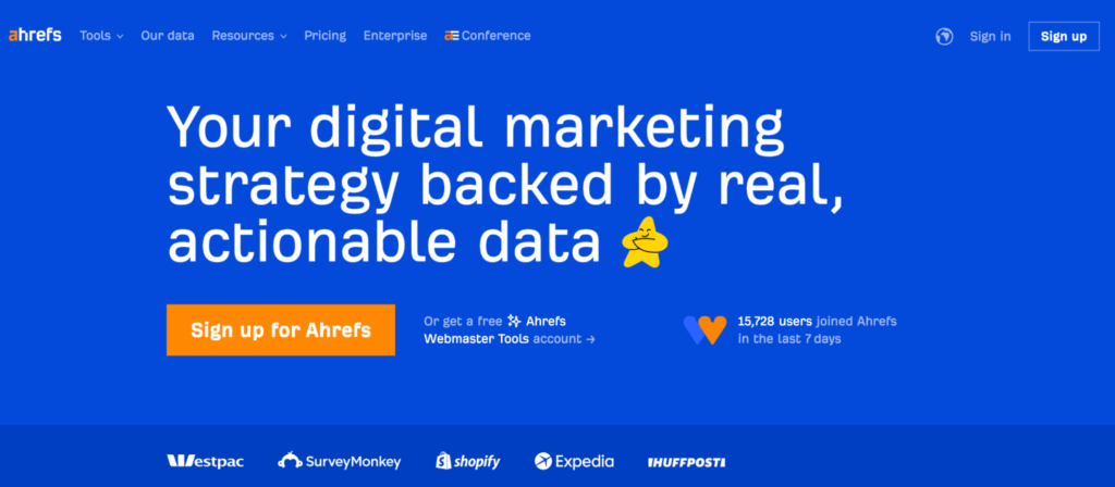 Ahrefs for checking site analytics