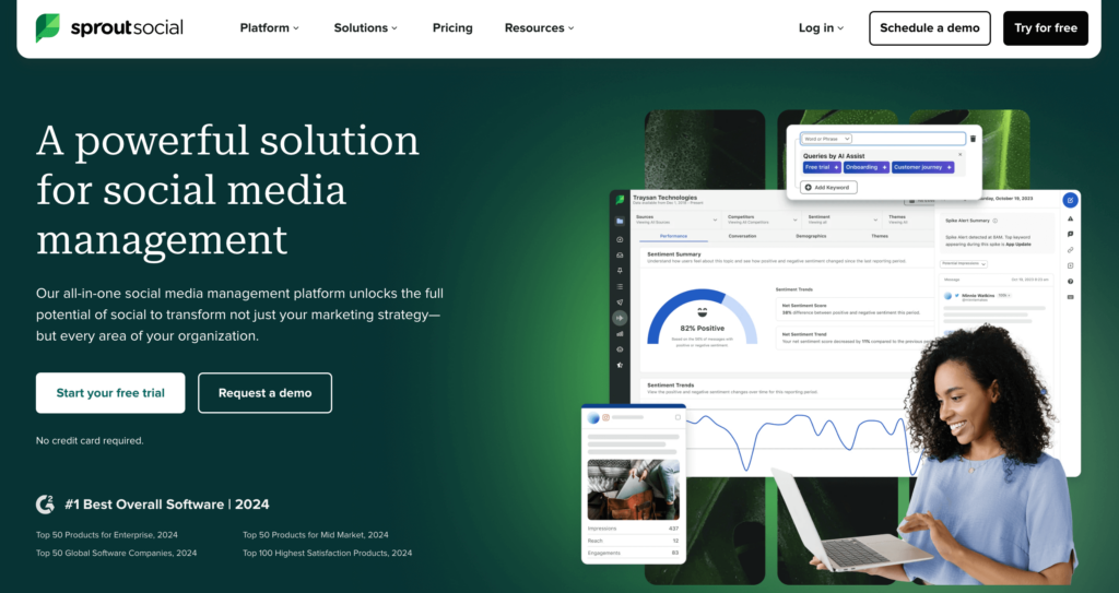 Sprout Social social media analytics tool