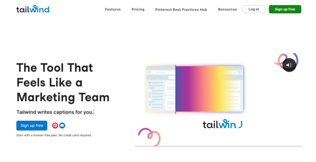 Tailwind social media analytics tool