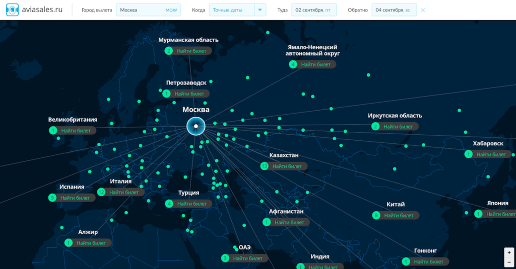 Карта Прямых Перелётов От Aviasales — Блог Travelpayouts
