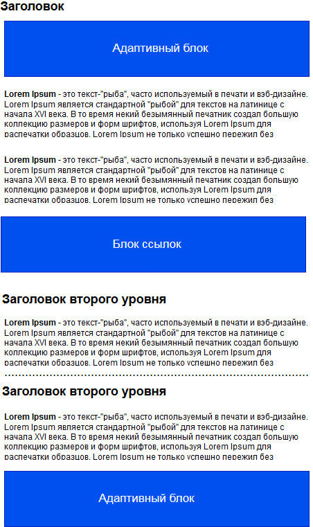 Как разместить блоки в статье